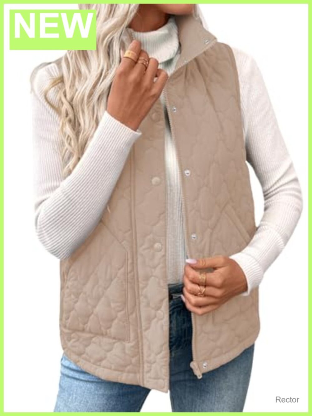 EVALESS Lightweight Quilted Puffer Vest Sleeveless Zip Up